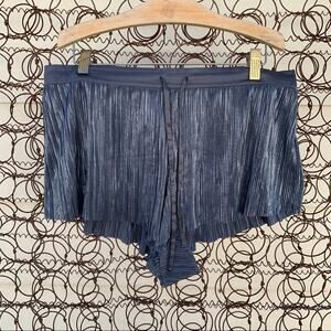 Victoria’s Secret silver metallic pleated lounge shorts